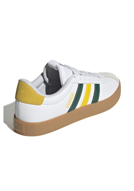 Scarpe Adidas VL Court 3.0 Bianco Verde Giallo Gum Uomo ADIDAS CORE | Sneakers | JI1756-